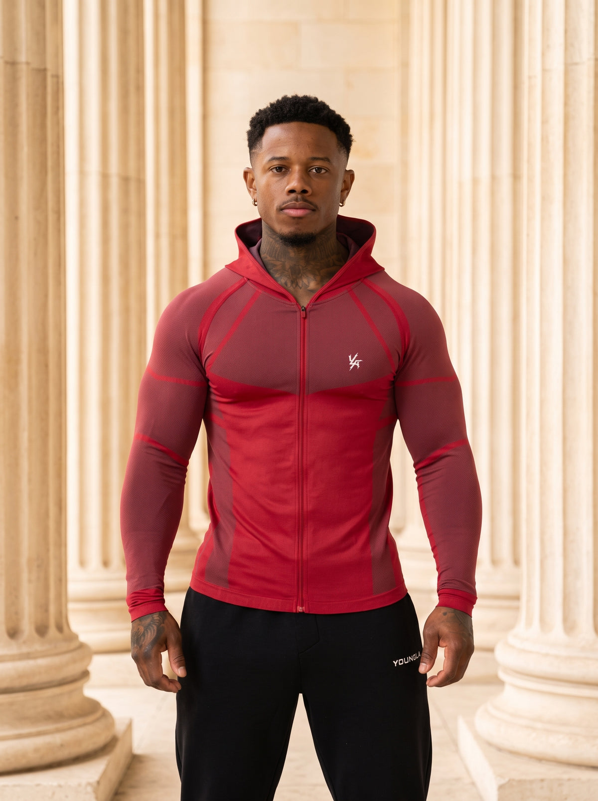 8061 - Apex Compression Zip-Ups Red