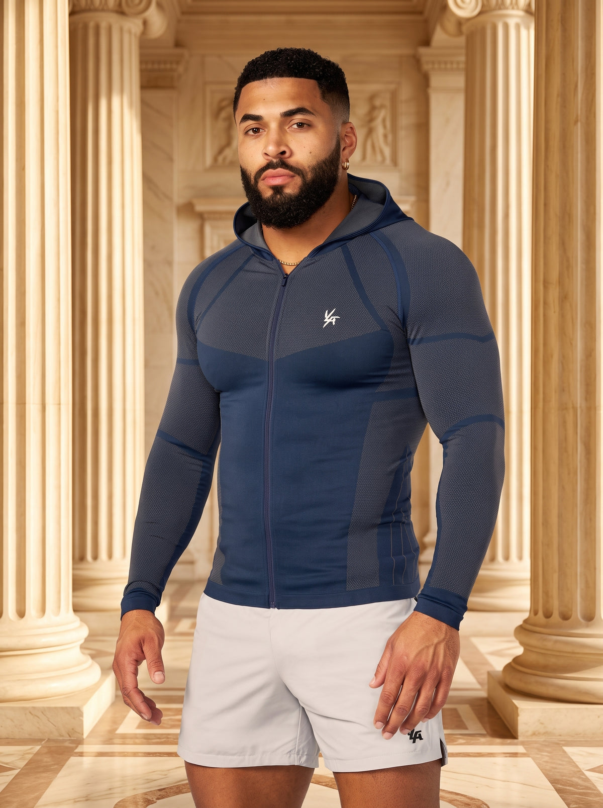 8061 - Apex Compression Zip-Ups Navy