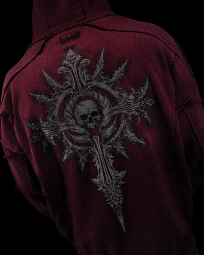 Ruined Oversized Zip-up Hoodie [VIOLA]
