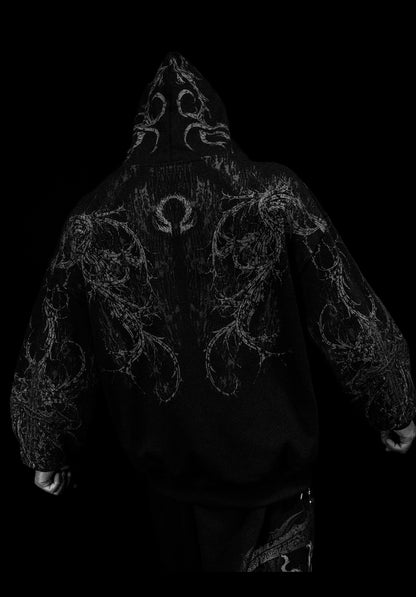 Sanctuary Oversized Zip-up Hoodie [VOID BLACK]