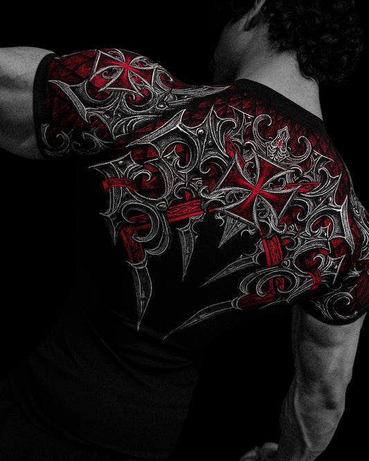 Void Tech™ Armored Short Sleeve Compression [BLOOD METAL]