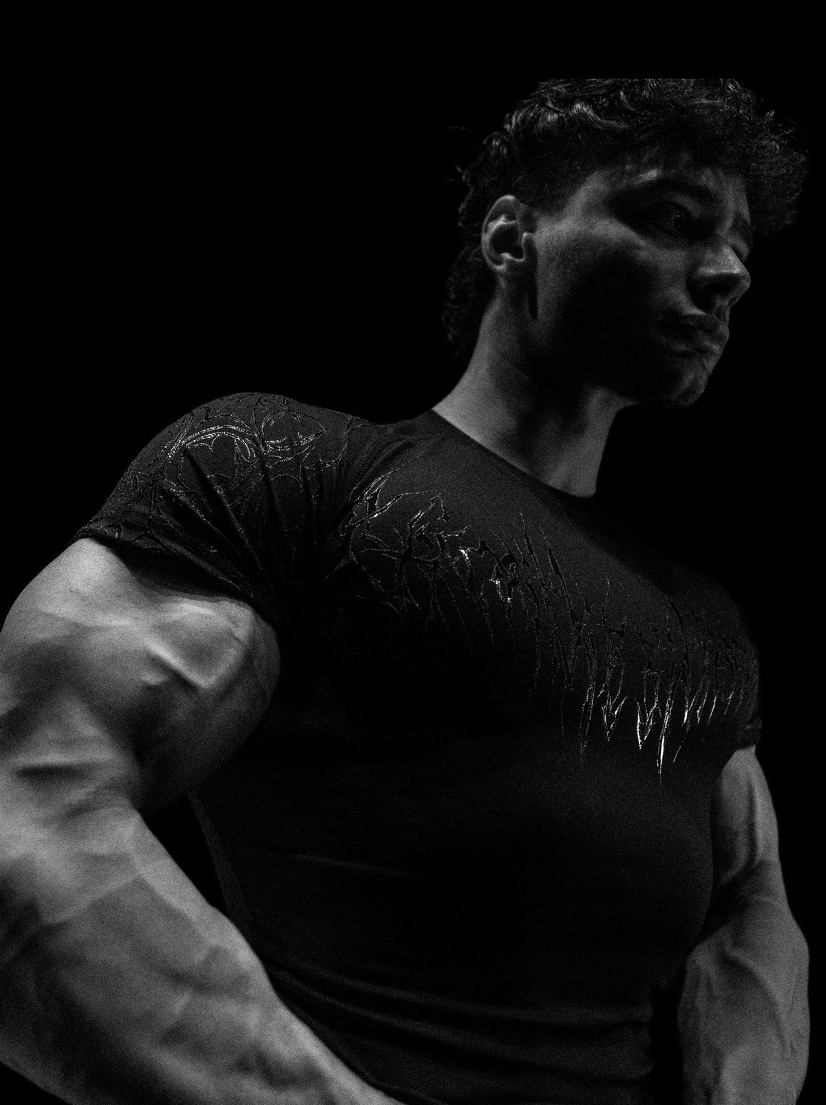 Void Tech™ Venom Texture shortsleeve Compression [DARKNESS]