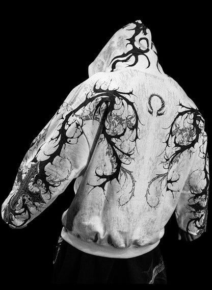 Sanctuary Oversized Zip-up Hoodie [DIVINE WHITE]