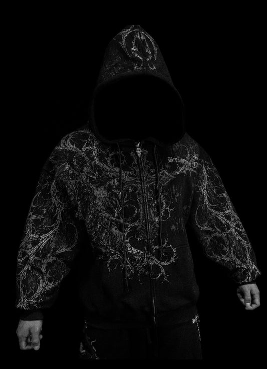 Sanctuary Oversized Zip-up Hoodie [VOID BLACK]
