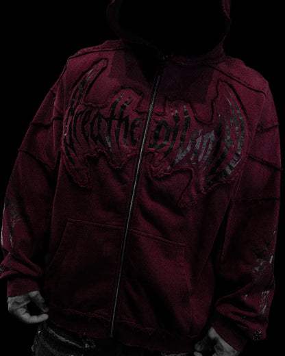 Ruined Oversized Zip-up Hoodie [VIOLA]