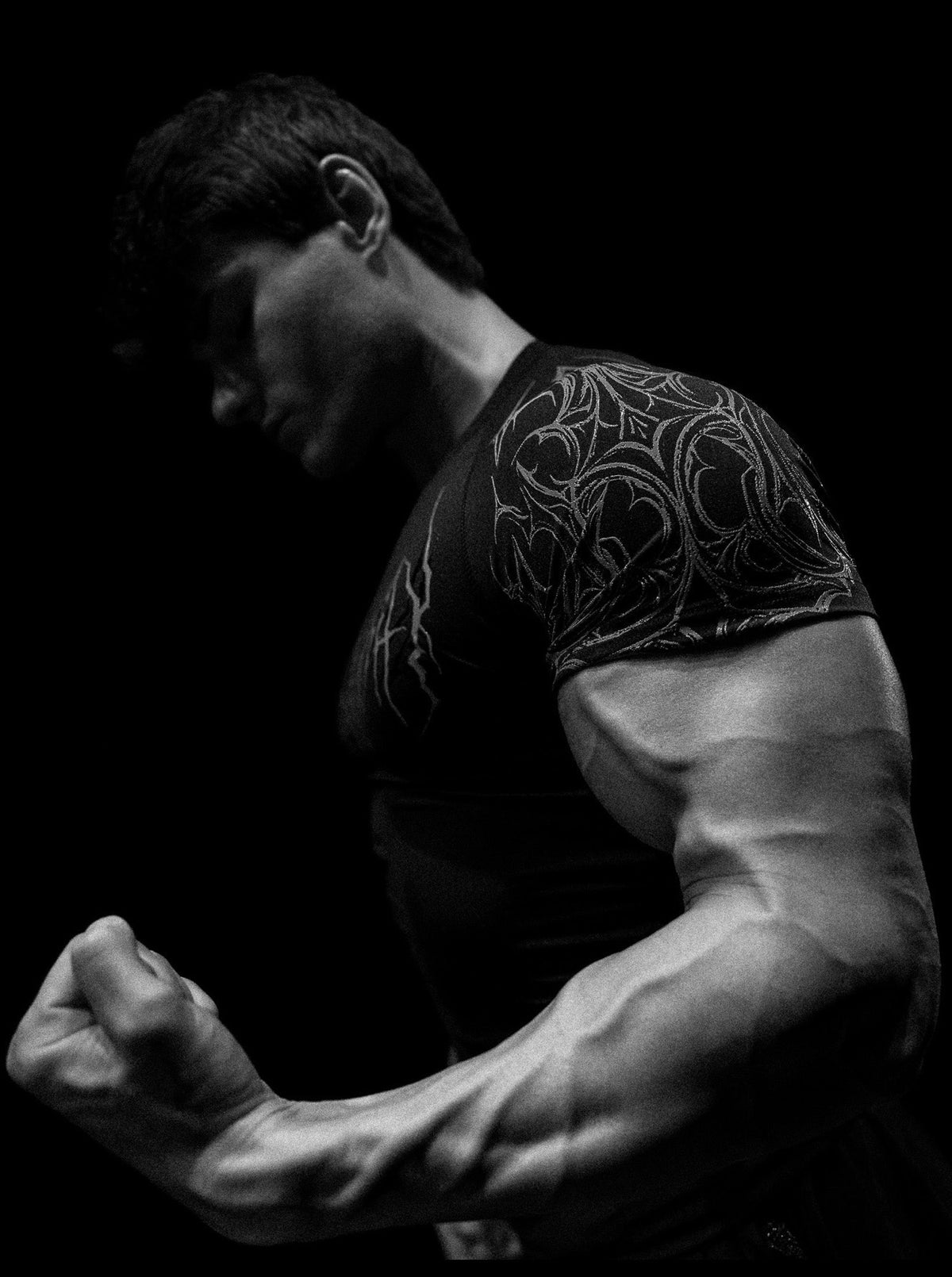 Void Tech™ Venom Texture shortsleeve Compression [VOID BLACK]