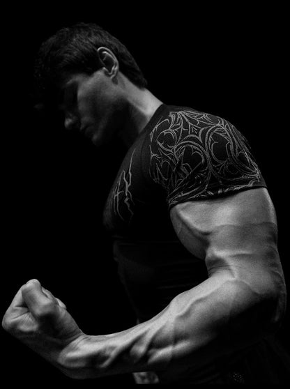 Void Tech™ Venom Texture shortsleeve Compression [VOID BLACK]