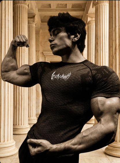 Doom Tech™ Armored shortsleeve Compression [VOID BLACK]