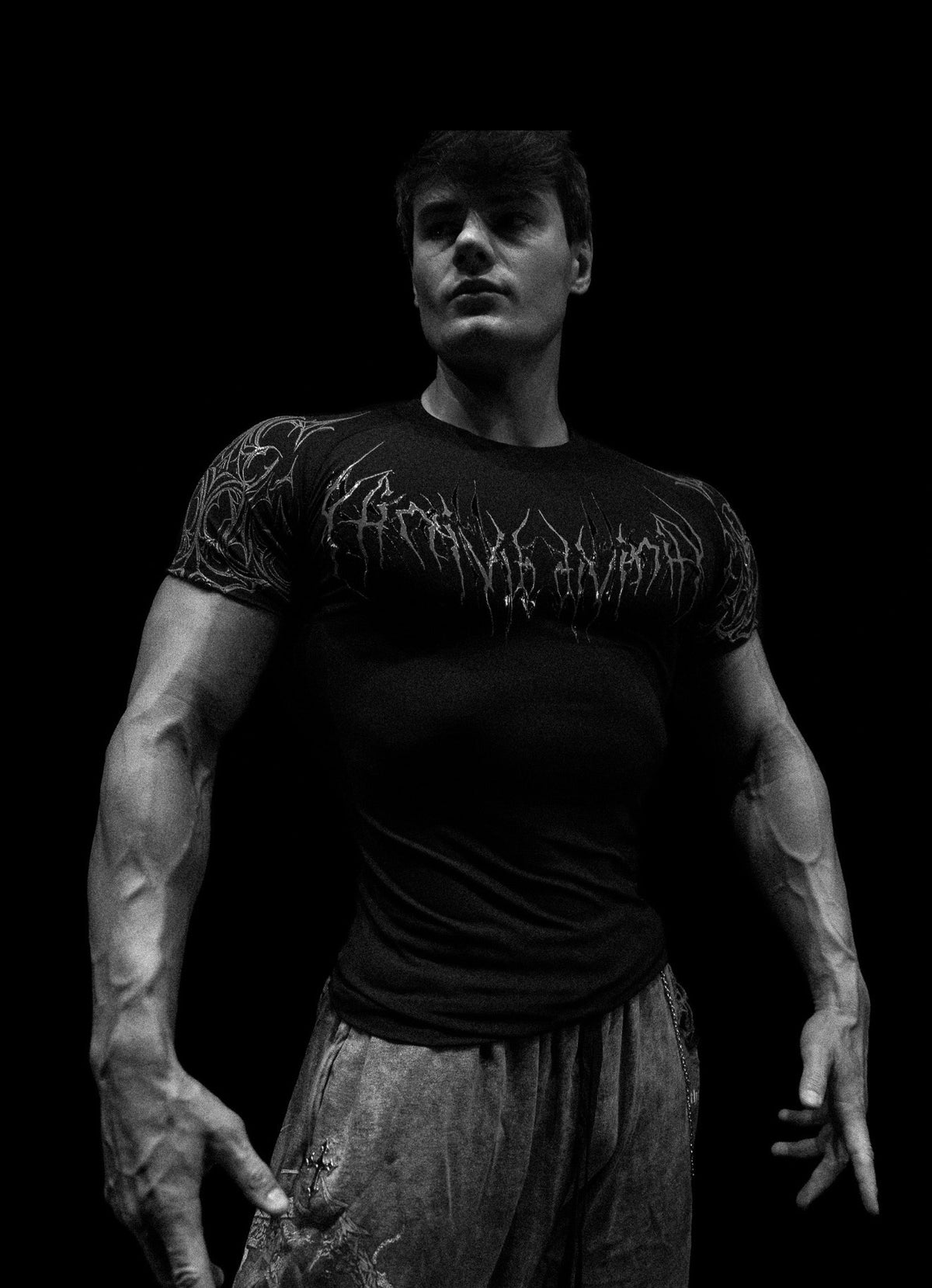 Void Tech™ Venom Texture shortsleeve Compression [VOID BLACK]