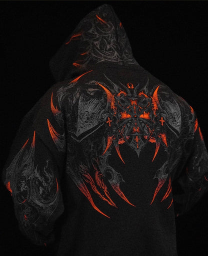 Berserker Oversized Zip-up Hoodie [SCORCH]