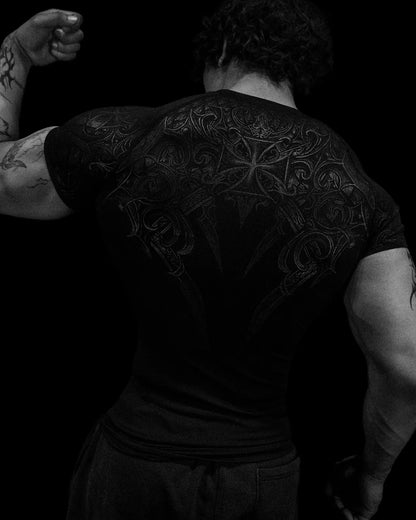 Void Tech™ Armored Short Sleeve Compression [DARKNESS]