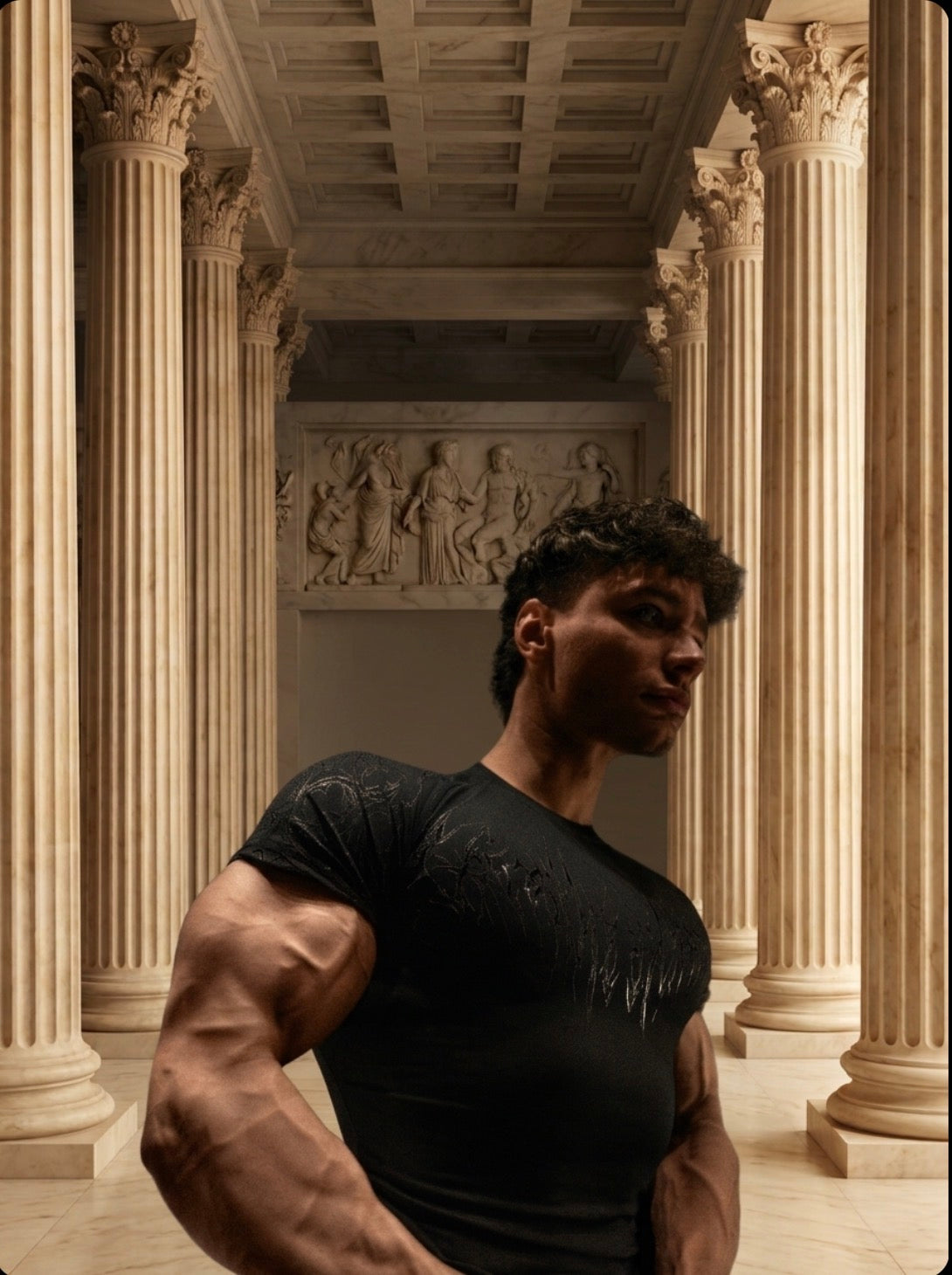 Void Tech™ Venom Texture shortsleeve Compression [DARKNESS]