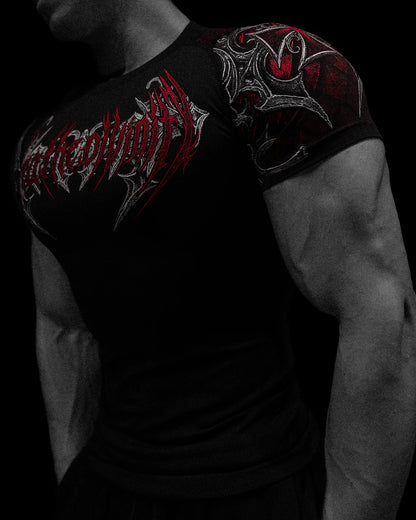 Void Tech™ Armored Short Sleeve Compression [BLOOD METAL]