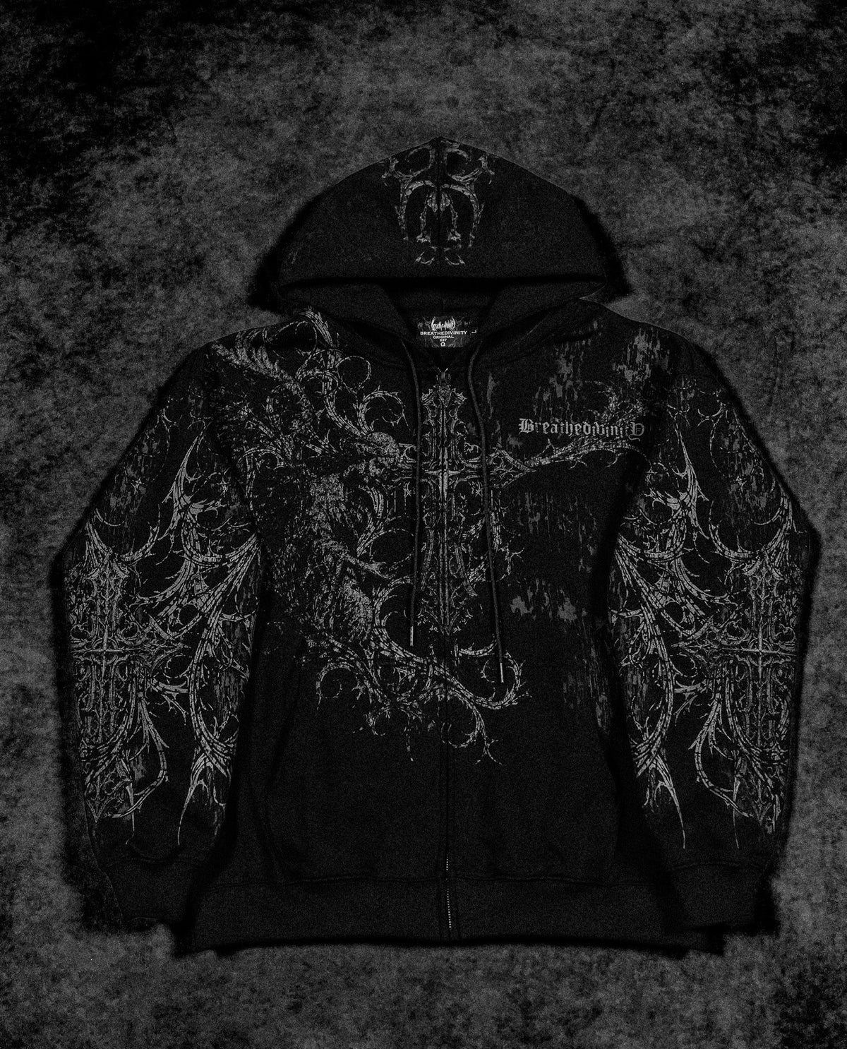 Sanctuary Oversized Zip-up Hoodie [VOID BLACK]
