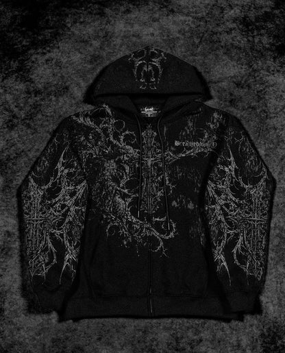 Sanctuary Oversized Zip-up Hoodie [VOID BLACK]