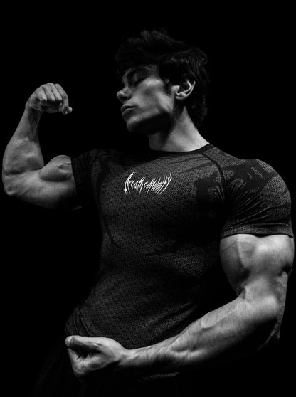 Doom Tech™ Armored shortsleeve Compression [VOID BLACK]