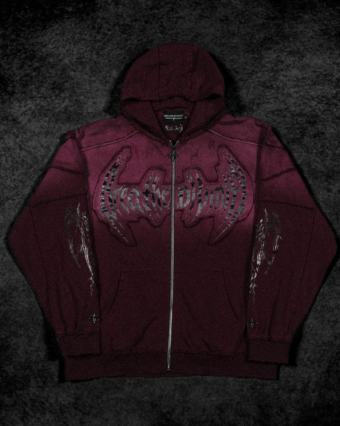 Ruined Oversized Zip-up Hoodie [VIOLA]