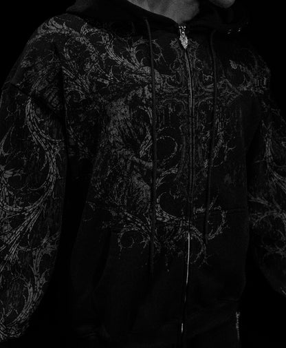 Sanctuary Oversized Zip-up Hoodie [VOID BLACK]