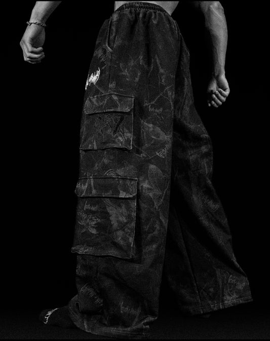Camo Oversized Luxury Cargos [NIGHTSHADE CAMO]