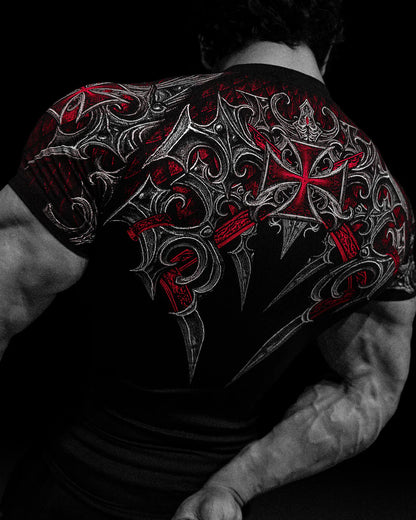 Void Tech™ Armored Short Sleeve Compression [BLOOD METAL]