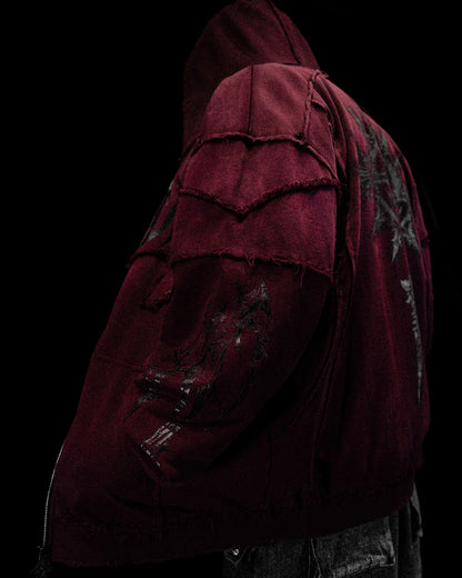 Ruined Oversized Zip-up Hoodie [VIOLA]