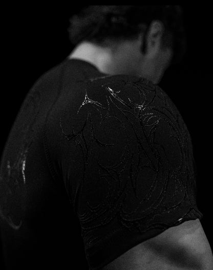 Void Tech™ Venom Texture shortsleeve Compression [DARKNESS]