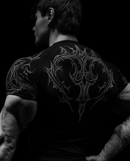 Void Tech™ Venom Texture shortsleeve Compression [VOID BLACK]