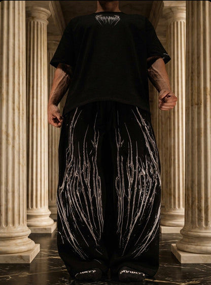 Venom Texture Symbiote Banana sweatpants [VOID BLACK]