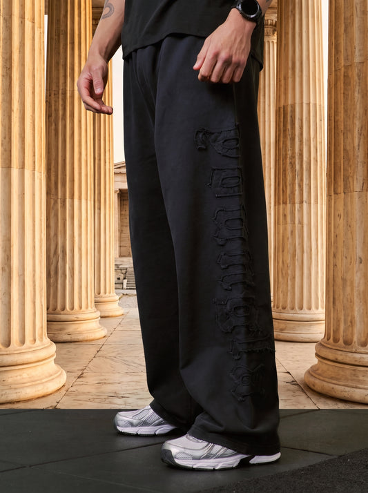 2093 - Patchwork Sweats Black Wash