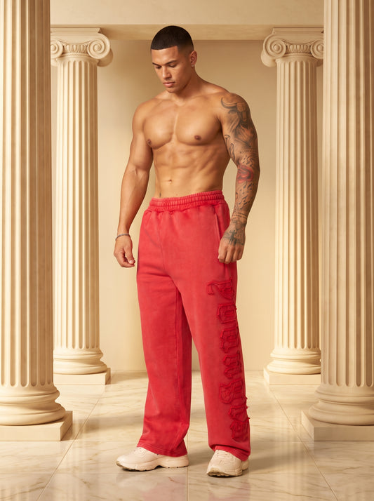 2093 - Patchwork Sweats Red / Medium