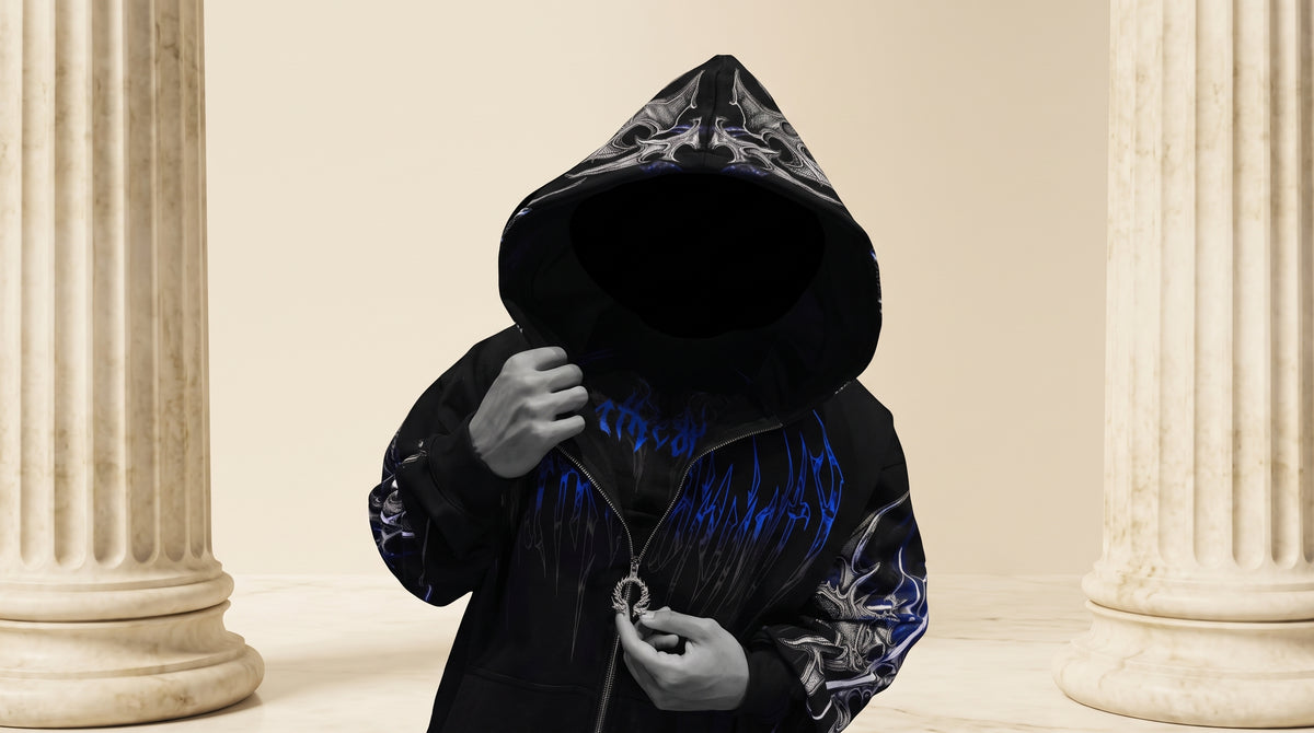 Death Blight Oversized Zip-Up Hoodie [PULSE]