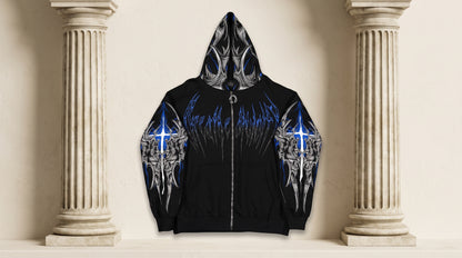 Death Blight Oversized Zip-Up Hoodie [PULSE]