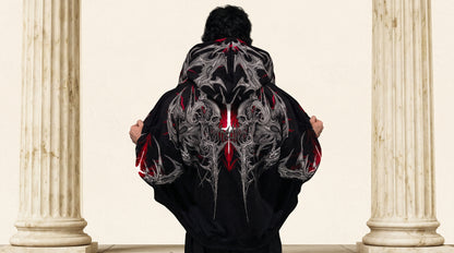 Death Blight Oversized Zip-Up Hoodie [HEAVENLY RED]