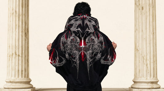 Death Blight Oversized Zip-Up Hoodie [HEAVENLY RED]