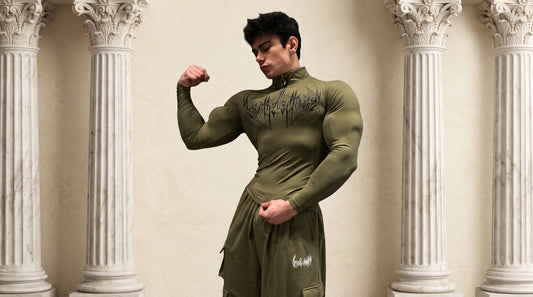 Void Tech™ Deathwing Longsleeve Quarter Zip Compression [OLIVE GREEN]