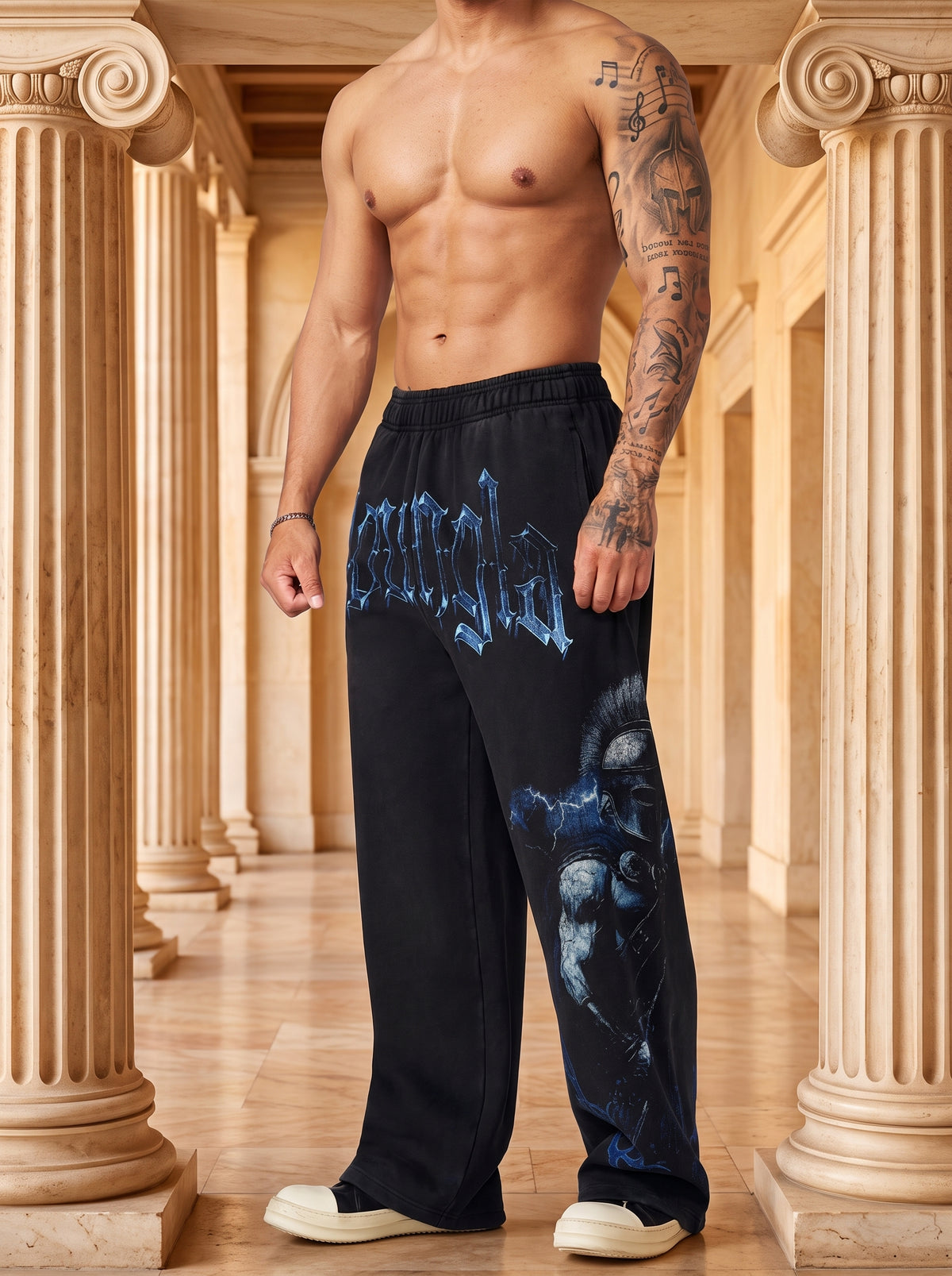 2097 - YLA x Axel - Spartan Sweats Black/Blue