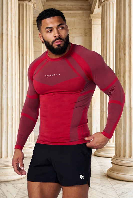 8055 - Apex Compression Longsleeves Red