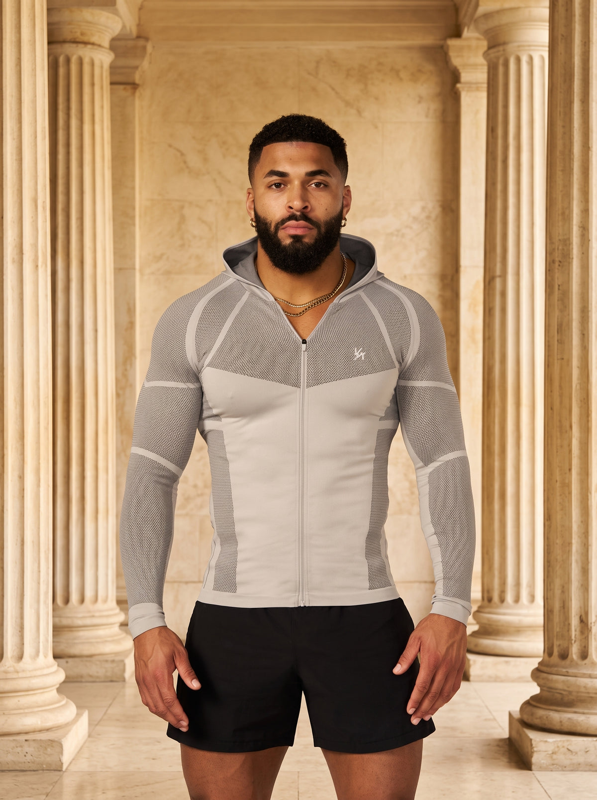 8061 - Apex Compression Zip-Ups Grey