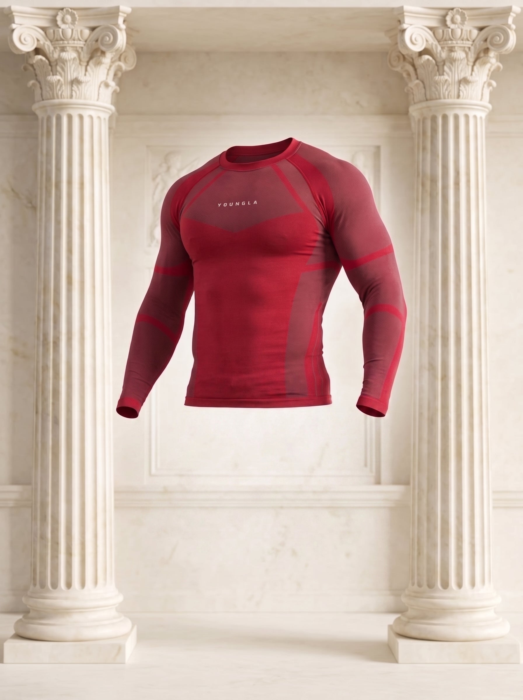 8055 - Apex Compression Longsleeves Red