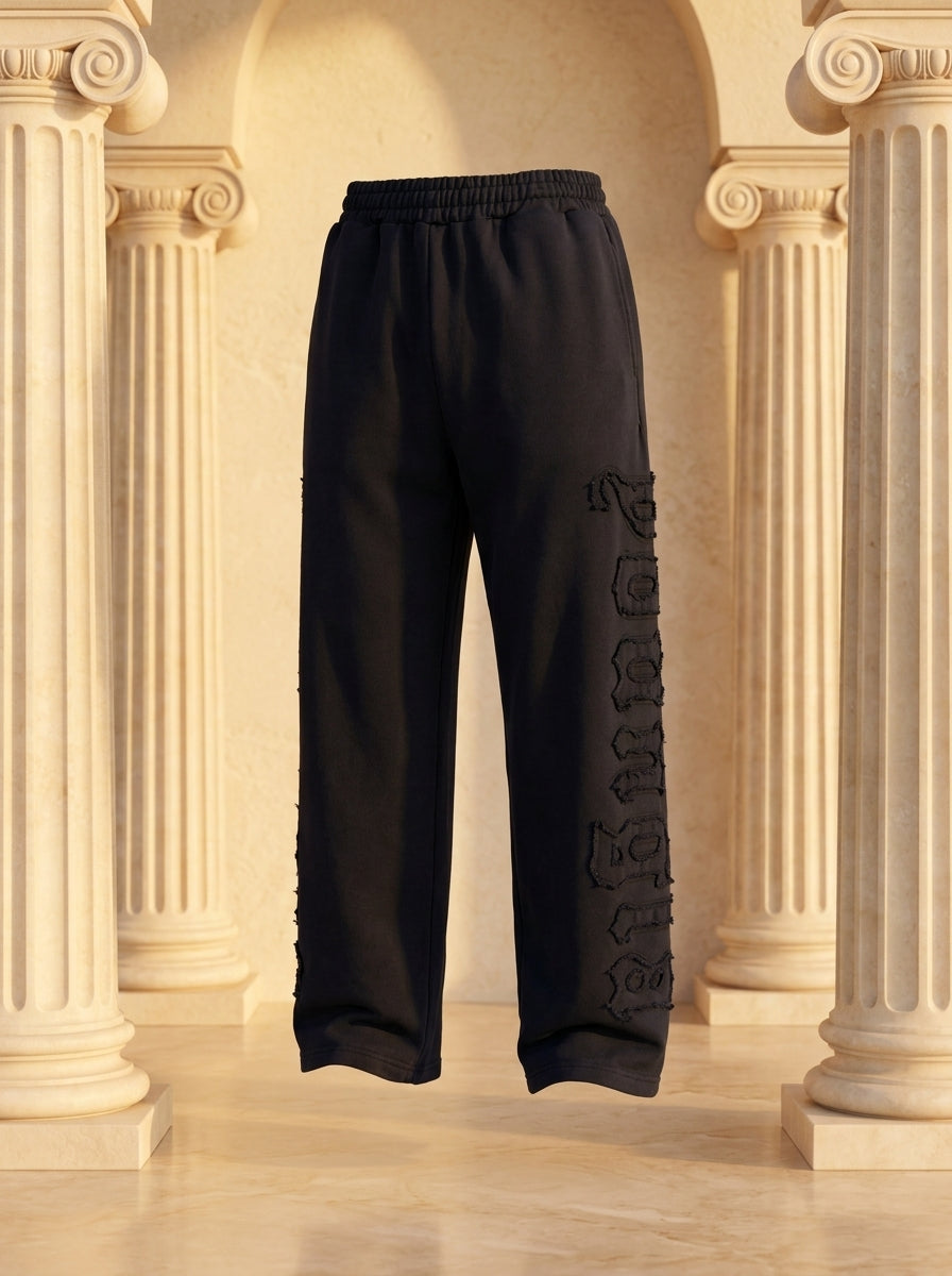 2093 - Patchwork Sweats Black Wash