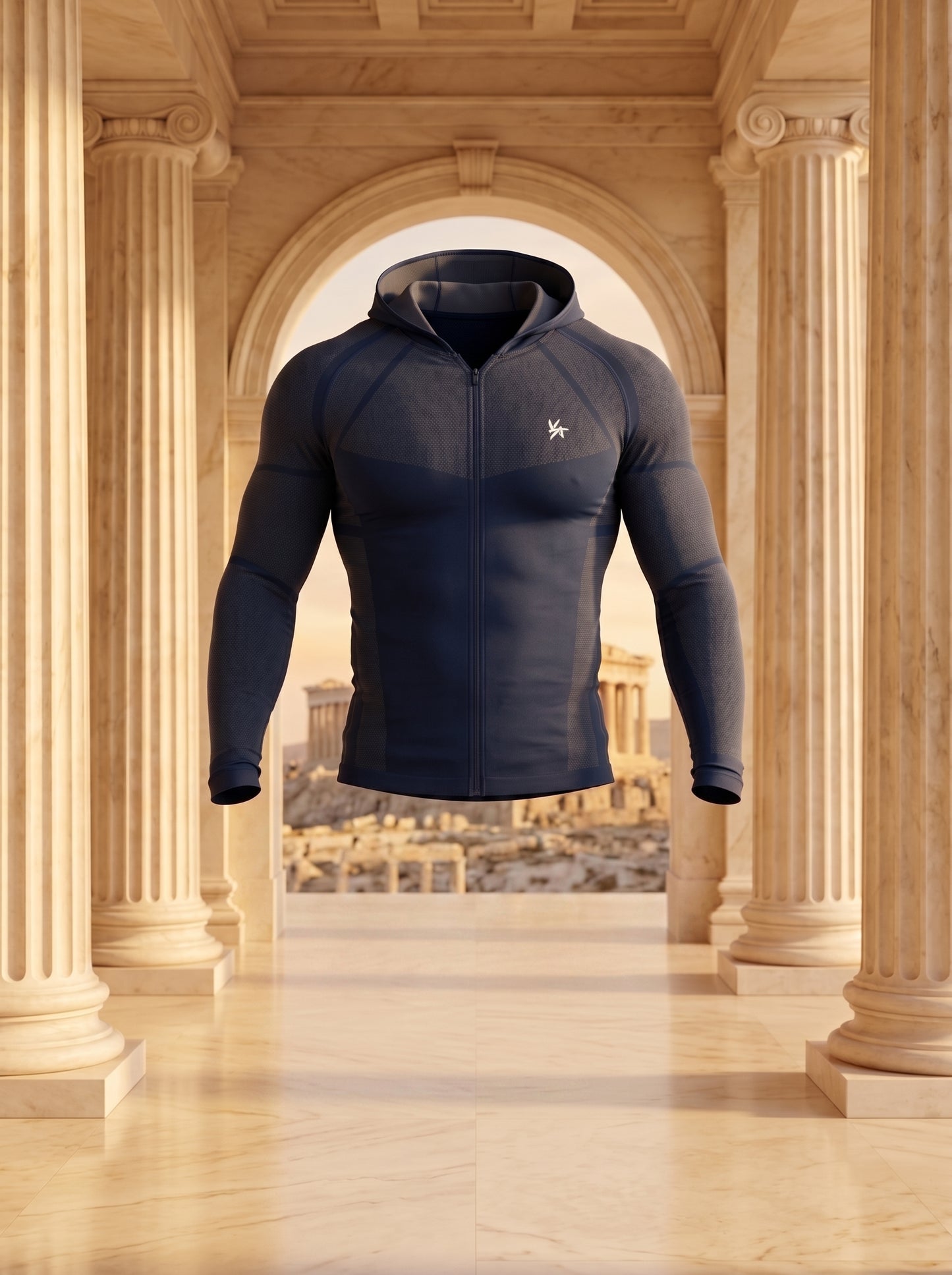 8061 - Apex Compression Zip-Ups Navy