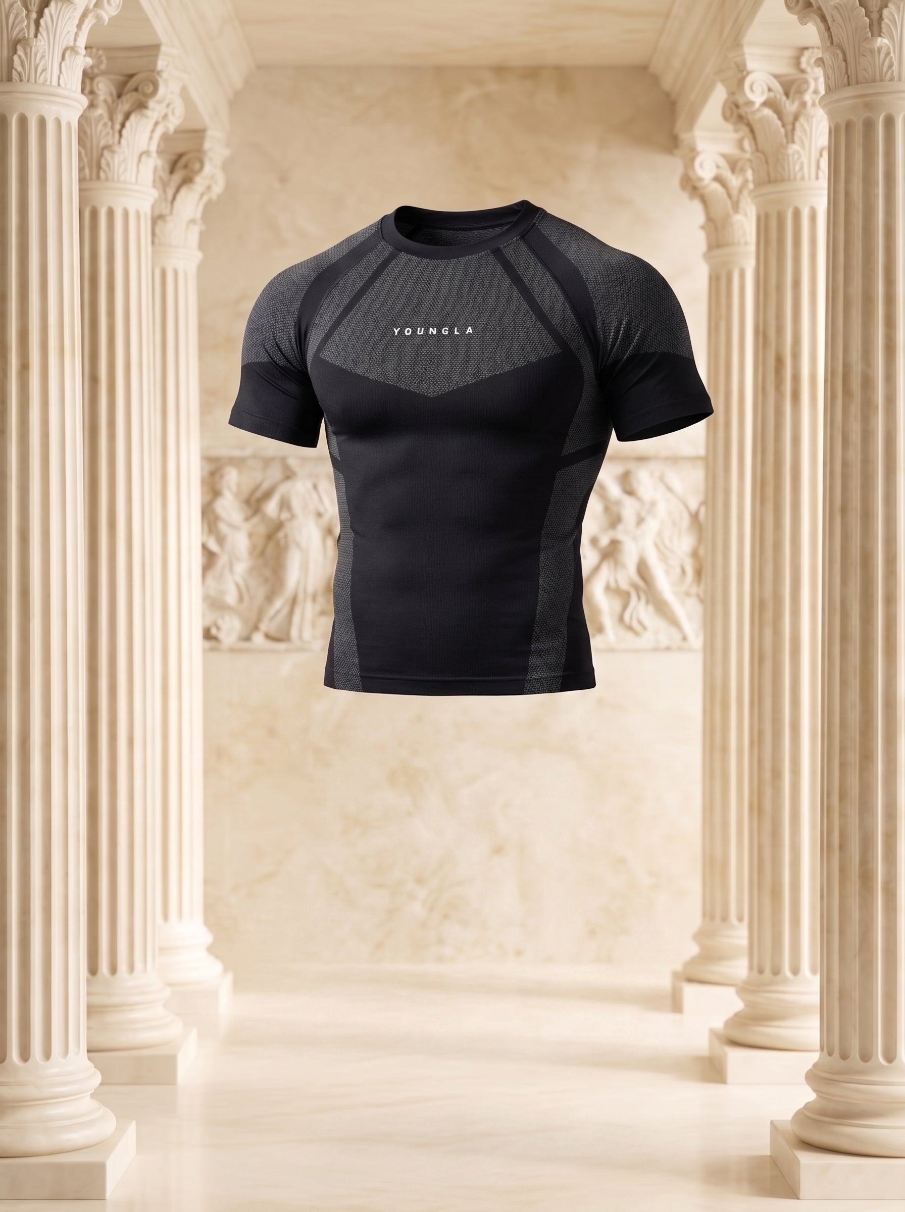 4294 - Apex Compression Tees Black