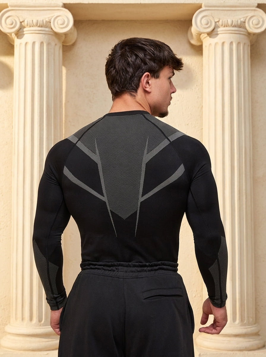 Onyx 5.0 Seamless Long Sleeve T-Shirt Black/Light Grey