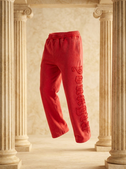 2093 - Patchwork Sweats Red / Medium