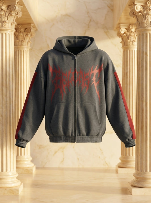 Gymshark x Carlos Belcast Zip Up Hoodie Onyx Grey
