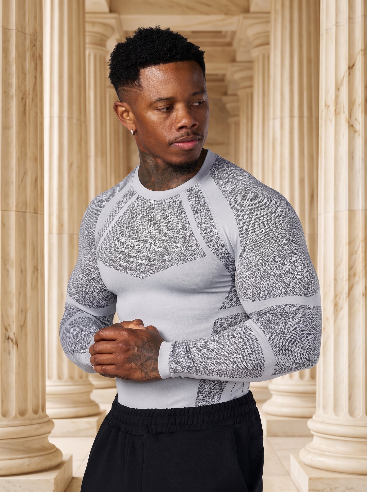 8055 - Apex Compression Longsleeves Grey